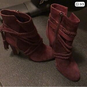 Vince Camuto Dark Red Heeled Boots
